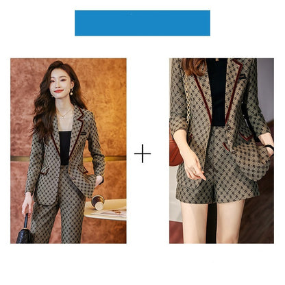 Female Spring And Summer Long-sleeved Women's Black Suit Jacket Slim Formal Wear