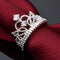 Christmas Hot Lady Special Silver Crown Plated Sparkling Woman Crystal Crown Ring Jewelry Beautiful Wedding