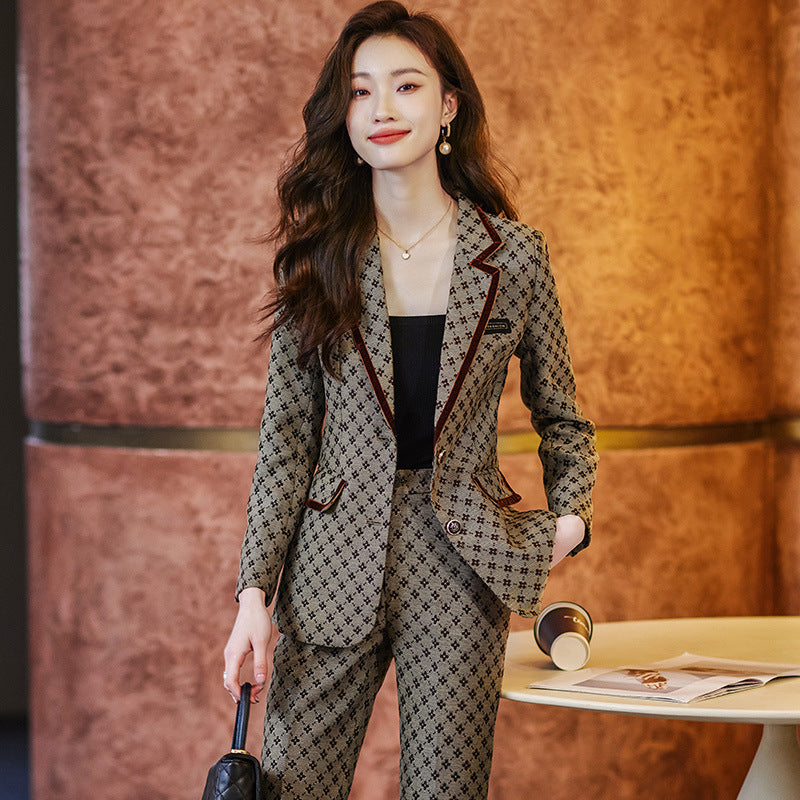 Female Spring And Summer Long-sleeved Women's Black Suit Jacket Slim Formal Wear