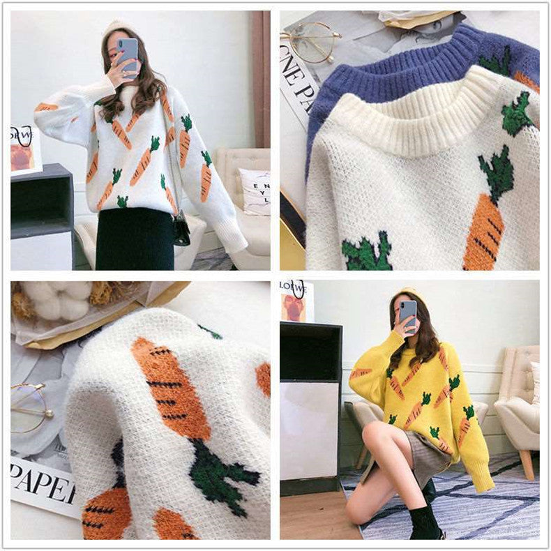 Sweater Female Autumn Winter Outfit Wear  Korean Version